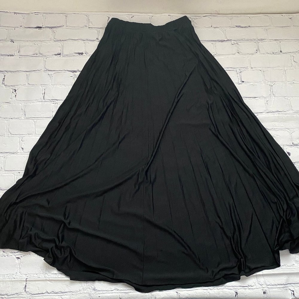 Asos Design Pleated Maxi Skirt- Black